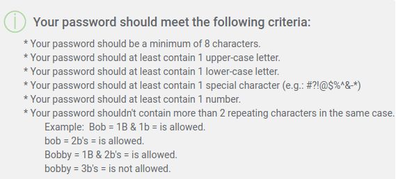 CloverSecurity dumb password rule screenshot